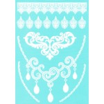 Tatuaje temporare pentru corp HENNA Alb W002